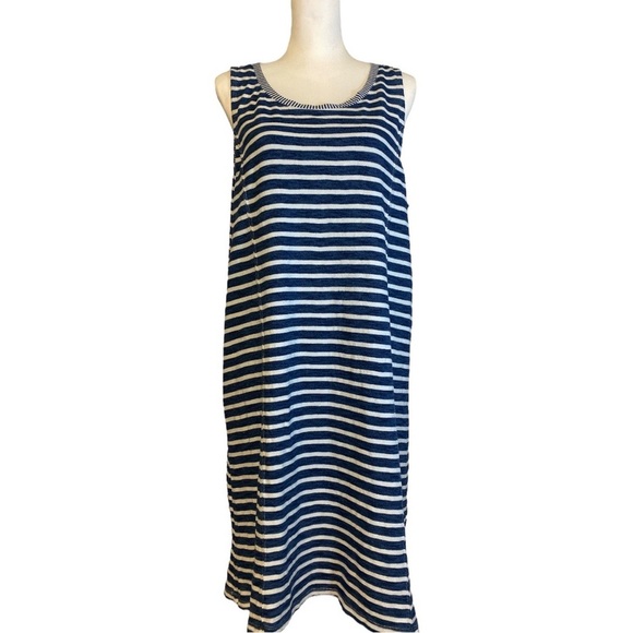 Jane and Delancey Striped Tank Dress Navy/White Size 1X - Picture 5 of 12